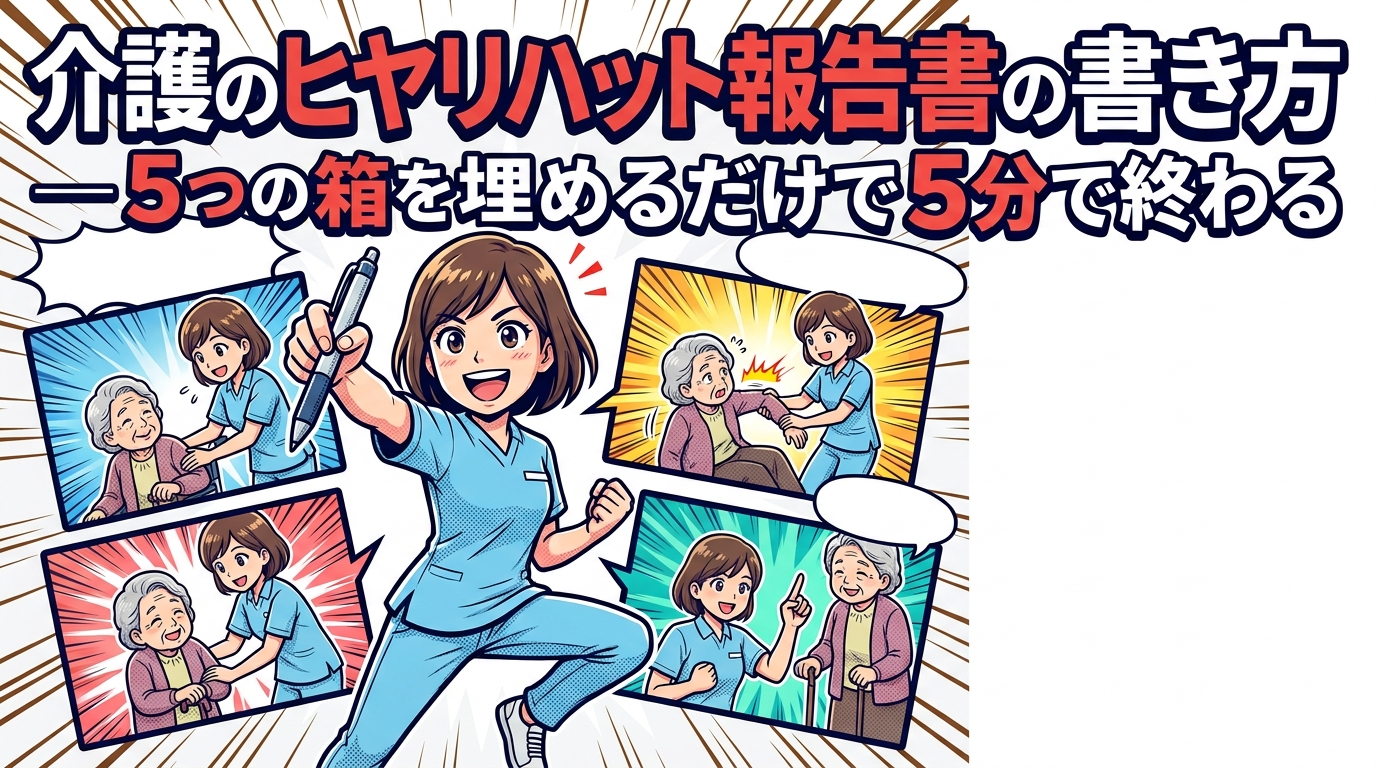 介護のヒヤリハット報告書の書き方 5つの箱