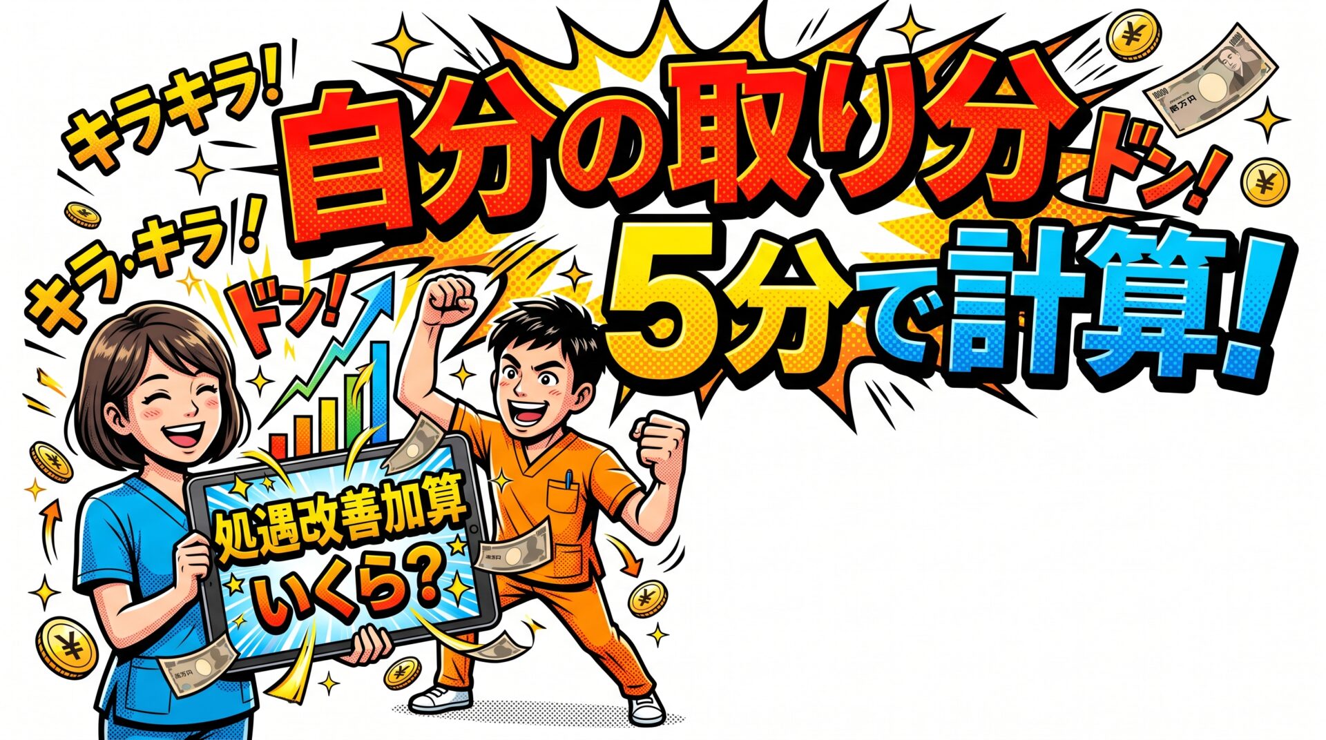 介護従事者処遇改善加算は職種別にいくら上がる?取り分の計算手順