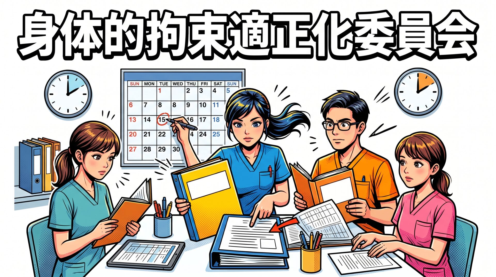 身体拘束適正化委員会の頻度は3月1回｜記録4項目と文例