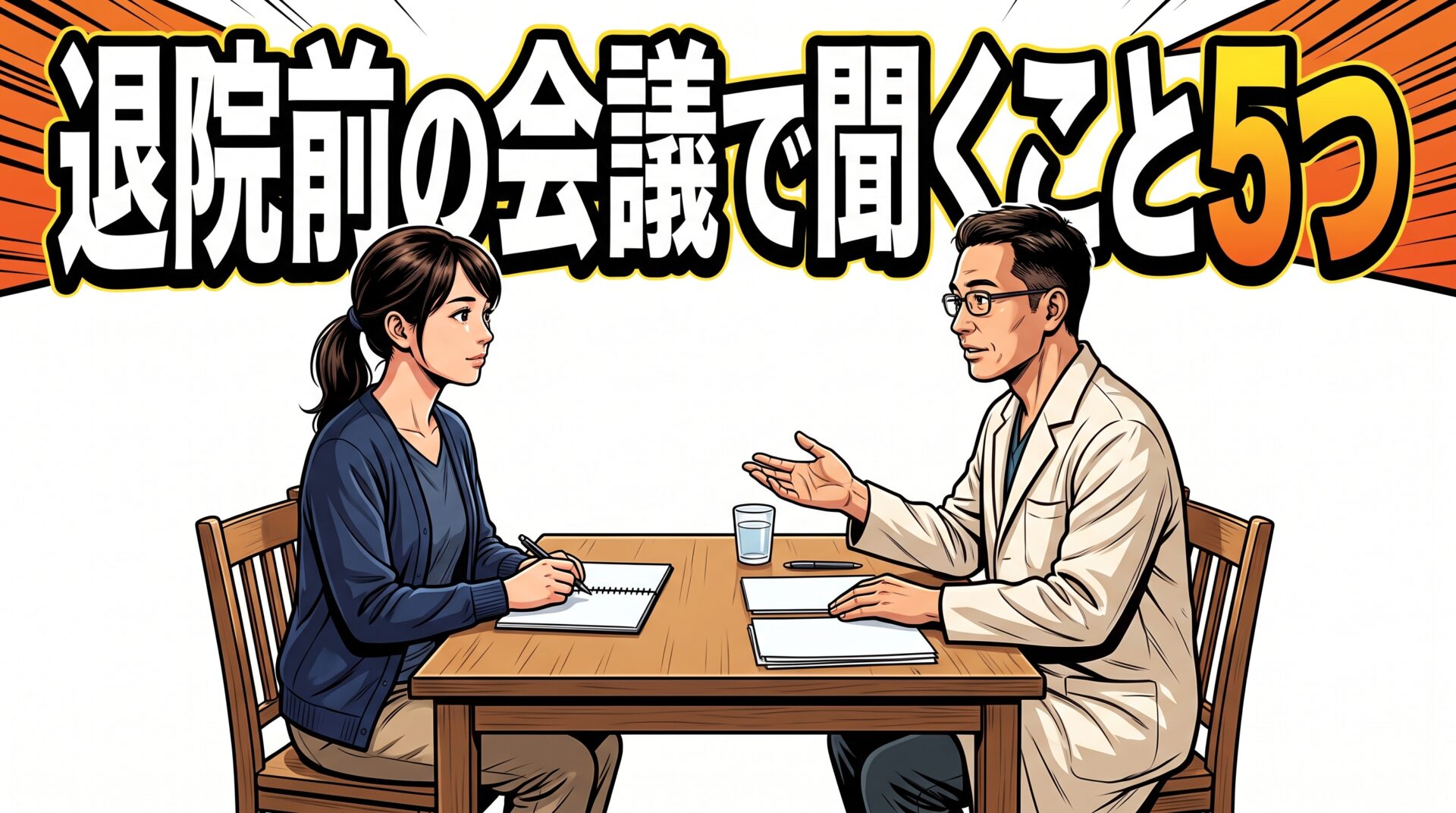 退院前カンファレンス 家族が聞くこと5分類｜質問文例12本と準備手順